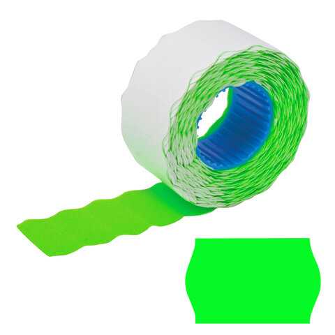 Этикет-лента 22х12 мм, волна, зеленая, комплект 5 рулонов по 800 шт., BRAUBERG, Этикет-лента 22х12 мм, волна, зеленая, комплект 5 рулонов по 800 шт., BRAUBERG,