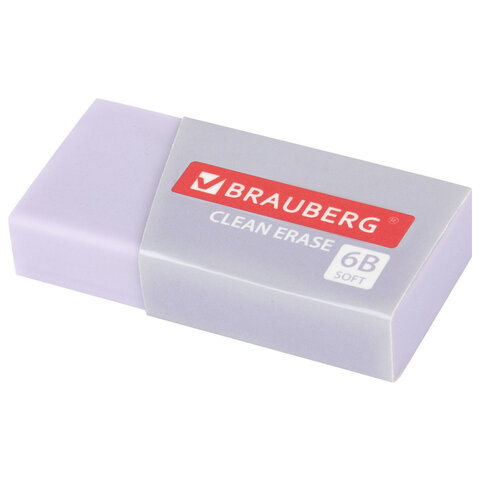 Ластик BRAUBERG "PASTEL MATTE", 50х24х10 мм, прямоугольный, картонный