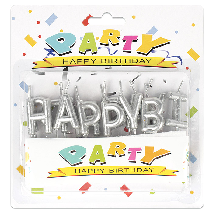 Свечи для торта "Happy birthday" ассорти Свечи для торта "Happy birthday" ассорти