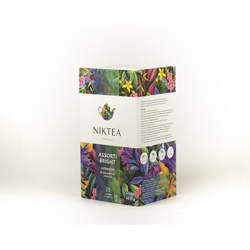 Чай NIKTEA ассорти брайт, 25 пакx2гр/уп Чай NIKTEA ассорти брайт, 25 пакx2гр/уп