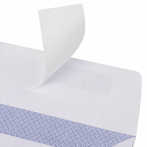 Конверты Е65 (110х220 мм), отрывная лента, внутренняя запечатка, КОМПЛЕКТ 100 Конверты Е65 (110х220 мм), отрывная лента, внутренняя запечатка, КОМПЛЕКТ 100