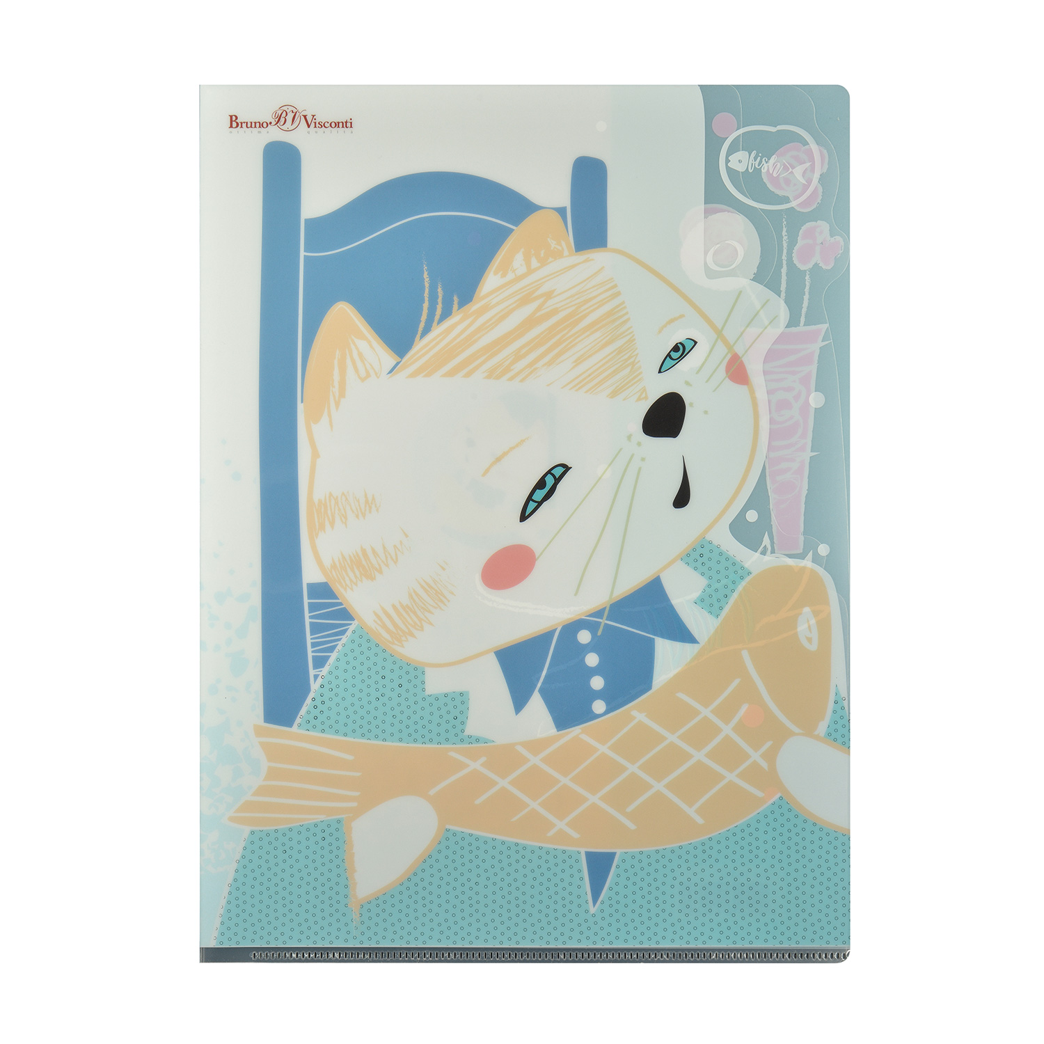 ПАПКА УГОЛОК, 3 ОТДЕЛЕНИЯ, "КОТЫ В ЯПОНСКОМ СТИЛЕ", А4, 4 ВИДА