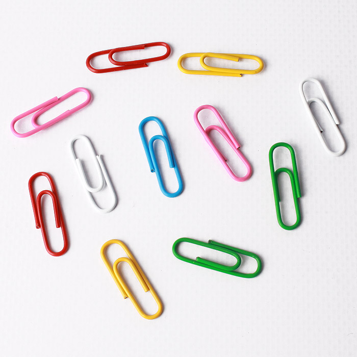 Скрепки 25мм "Darvish" цветные 100шт/уп