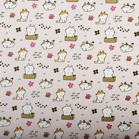 Бумага упаковочная "Funny Animals", 70x100 см, 10 дизайнов ассорти,