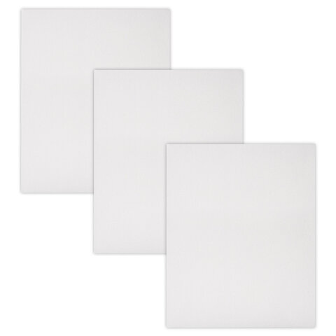 Холсты на подрамнике, набор 3 штуки, BRAUBERG ART BASIC, 40х50 см, 280 г/м2,