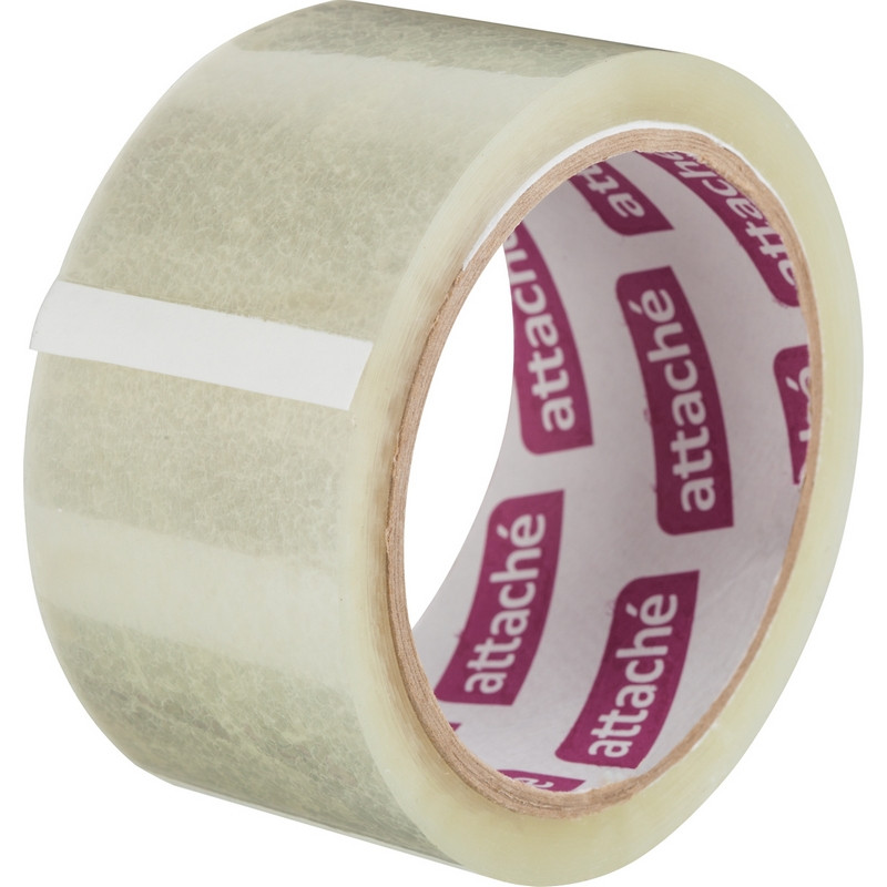 Клейкая лента упаковочная Attache 48мм х 45м 40мкм прозрачная 6 шт/уп Клейкая лента упаковочная Attache 48мм х 45м 40мкм прозрачная 6 шт/уп