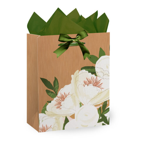 Пакет подарочный (1 штука) 18х10х23 см (M), "Flowers", ассорти, Пакет подарочный (1 штука) 18х10х23 см (M), "Flowers", ассорти,