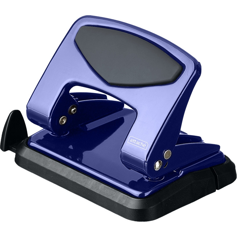 Дырокол Attache до 25 листов, с блокиратором, металлич., синий Дырокол Attache до 25 листов, с блокиратором, металлич., синий