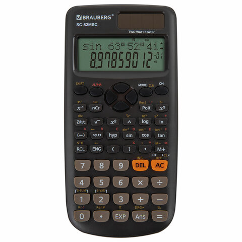 Калькулятор инженерный BRAUBERG SC-82MSС (165х84 мм), 240 функций, 10+2 Калькулятор инженерный BRAUBERG SC-82MSС (165х84 мм), 240 функций, 10+2