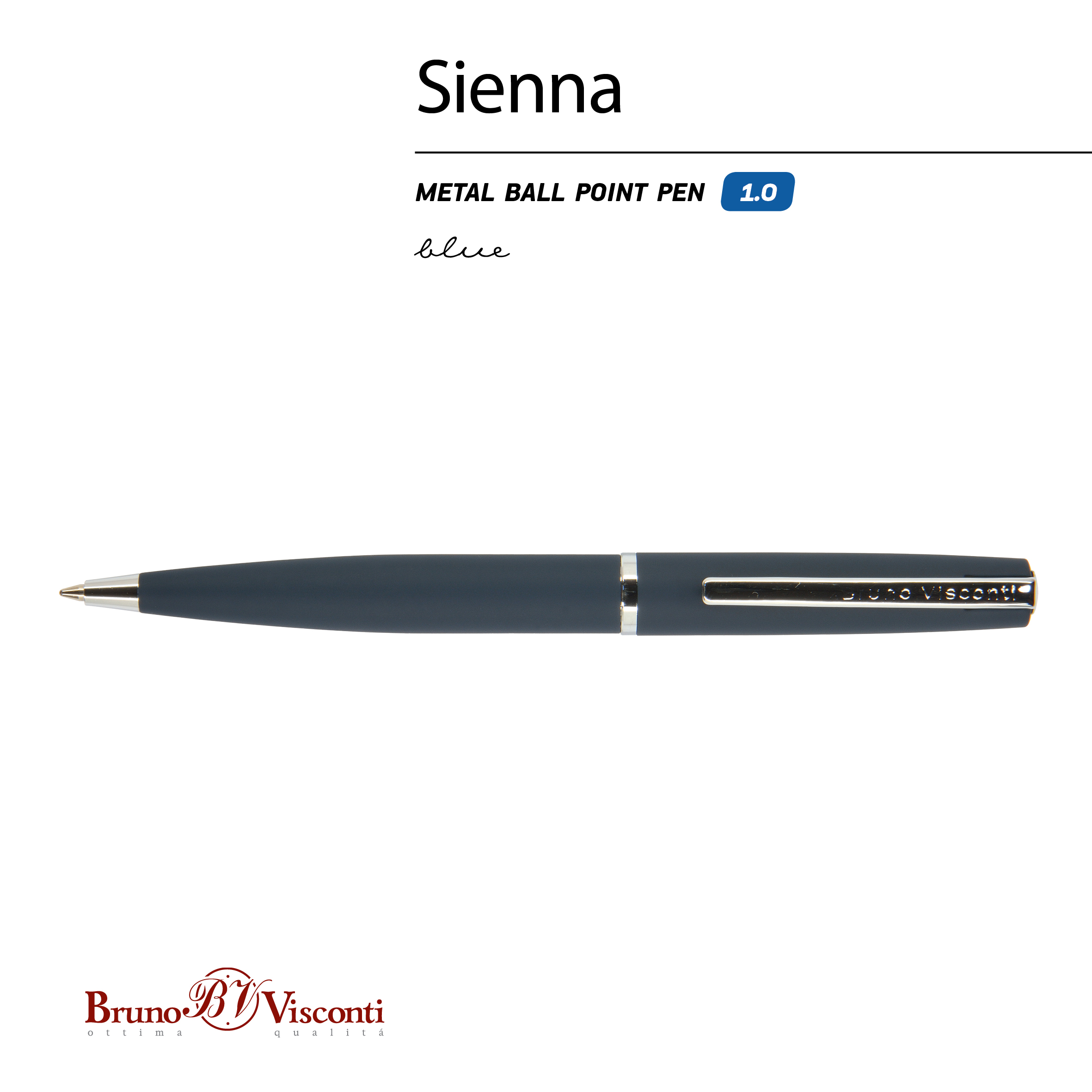 РУЧКА "SIENNA" ШАРИКОВАЯ АВТОМАТИЧЕСКАЯ, СИНИЙ МЕТАЛЛИЧЕСКИЙ КОРПУС РУЧКА "SIENNA" ШАРИКОВАЯ АВТОМАТИЧЕСКАЯ, СИНИЙ МЕТАЛЛИЧЕСКИЙ КОРПУС