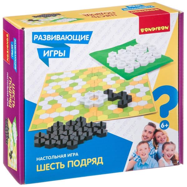 Развивающие настольные игры Bondibon «ШЕСТЬ ПОДРЯД» Развивающие настольные игры Bondibon «ШЕСТЬ ПОДРЯД»