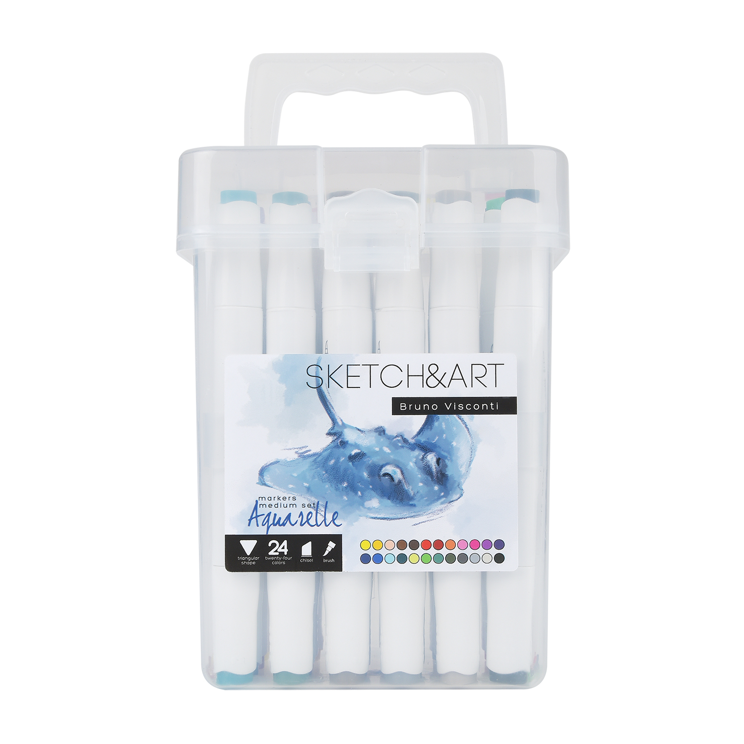 НАБОР МАРКЕРОВ АКВАРЕЛЬНЫХ "SKETCH&ART" 24 ЦВ. НАБОР МАРКЕРОВ АКВАРЕЛЬНЫХ "SKETCH&ART" 24 ЦВ.