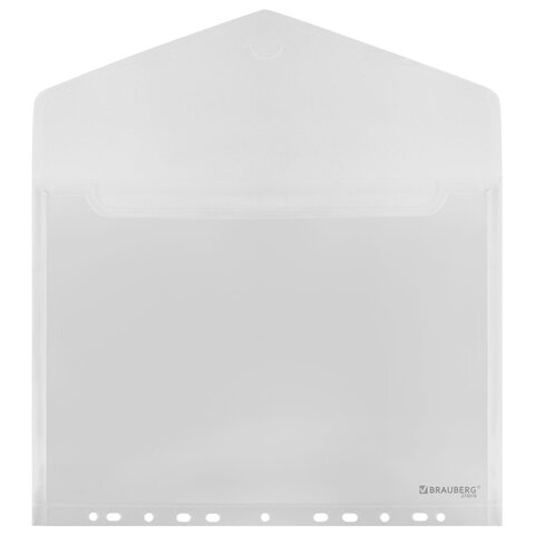 Папка-конверт с перфорацией А4, BRAUBERG "UNIVERSAL", КОМПЛЕКТ 10 шт.,