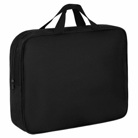 Папка на молнии с ручками А4, мешок для обуви 42х33 см, пенал 20х10 см, черный,