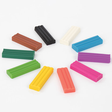 Пластилин восковой ЮНЛАНДИЯ "ВЕСЕЛЫЙ ШМЕЛЬ", 10 цветов, 150 г, СО