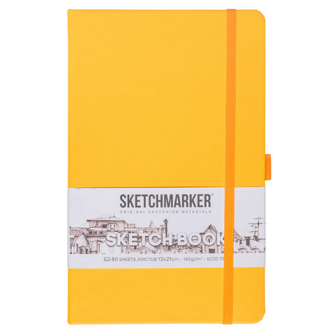 Скетчбук, слоновая кость, 140 г/м2, 130х210 мм, 80 л., КОЖЗАМ, резинка, Скетчбук, слоновая кость, 140 г/м2, 130х210 мм, 80 л., КОЖЗАМ, резинка,