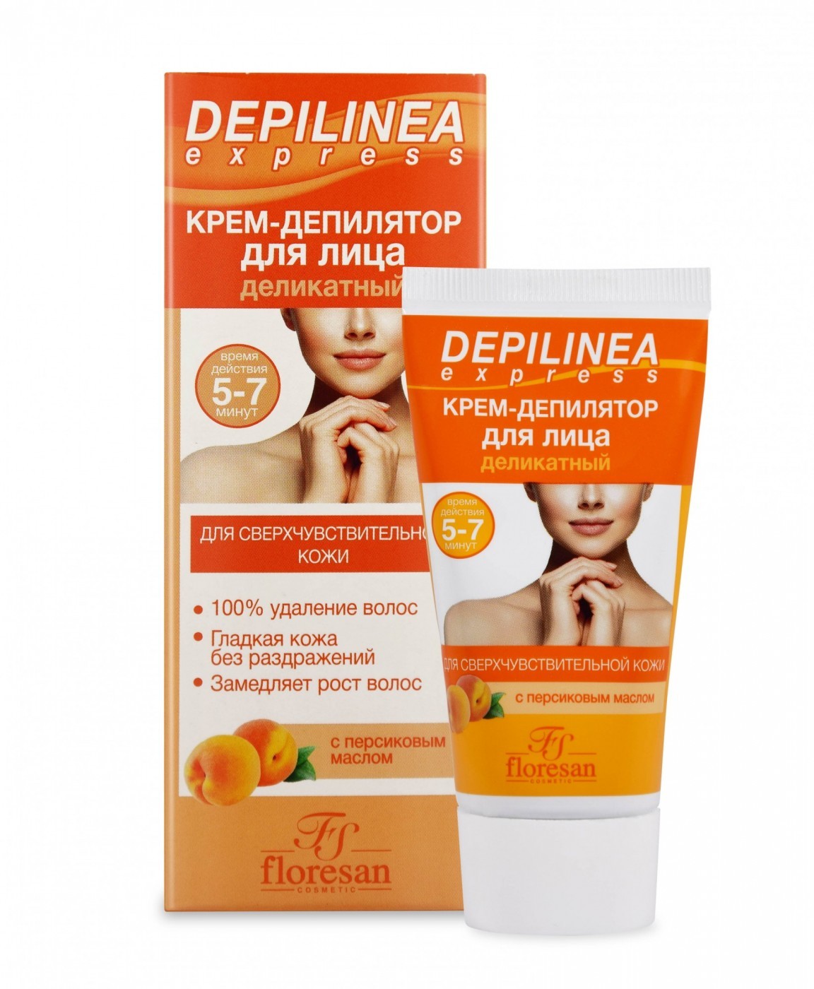 Floresan Depilinea Крем-депилятор деликатный для ЛИЦА, 50мл. арт.Ф-502 Floresan Depilinea Крем-депилятор деликатный для ЛИЦА, 50мл. арт.Ф-502