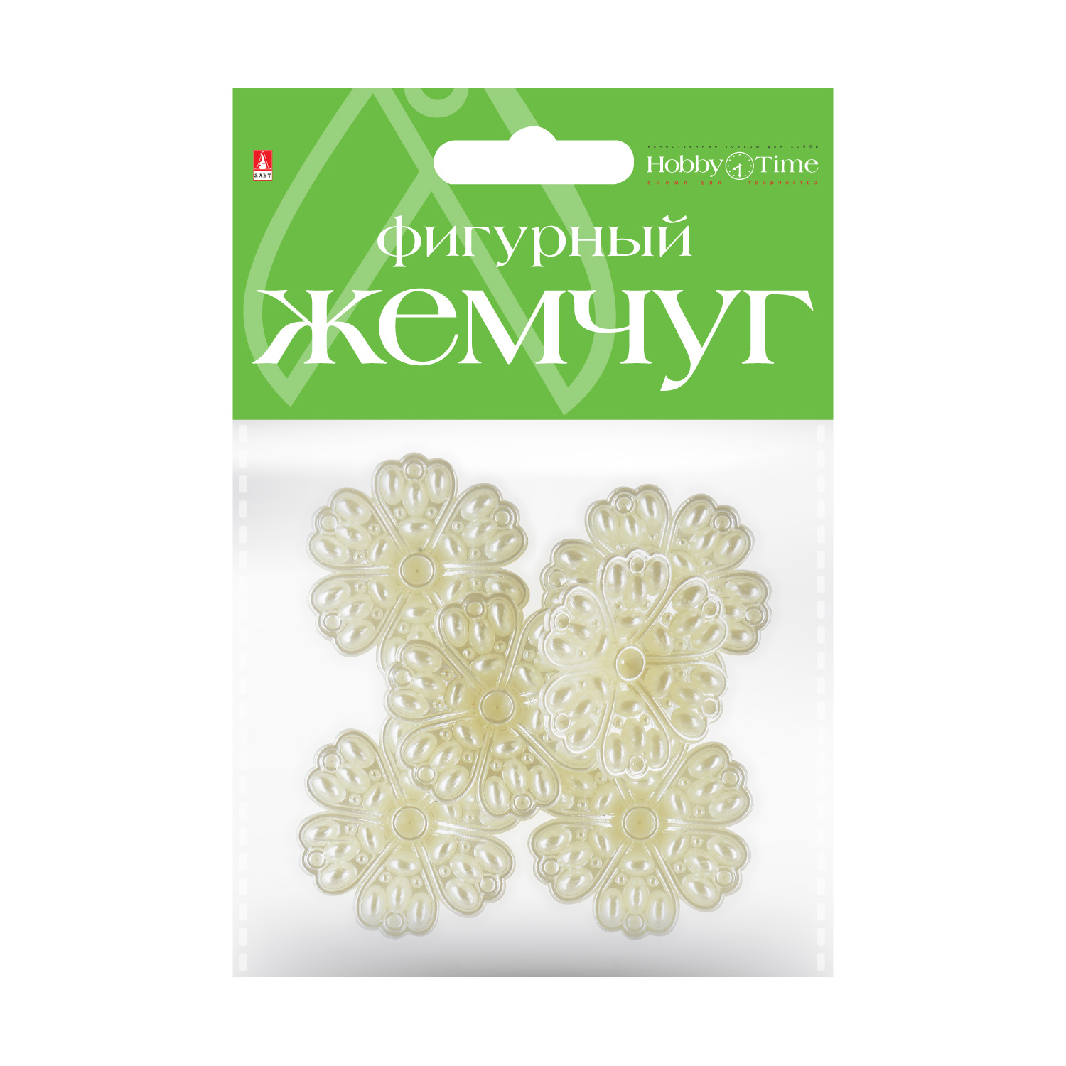 БУСИНЫ ФИГУРНЫЕ ПОД ЖЕМЧУГ "ЦВЕТОЧКИ", 38 ММ БУСИНЫ ФИГУРНЫЕ ПОД ЖЕМЧУГ "ЦВЕТОЧКИ", 38 ММ