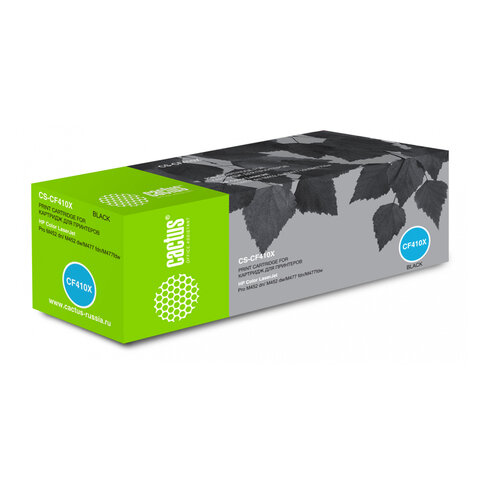 Картридж лазерный CACTUS (CS-CF410X) для HP LaserJet Pro M477fdn/fdw/M452dn/nw, Картридж лазерный CACTUS (CS-CF410X) для HP LaserJet Pro M477fdn/fdw/M452dn/nw,