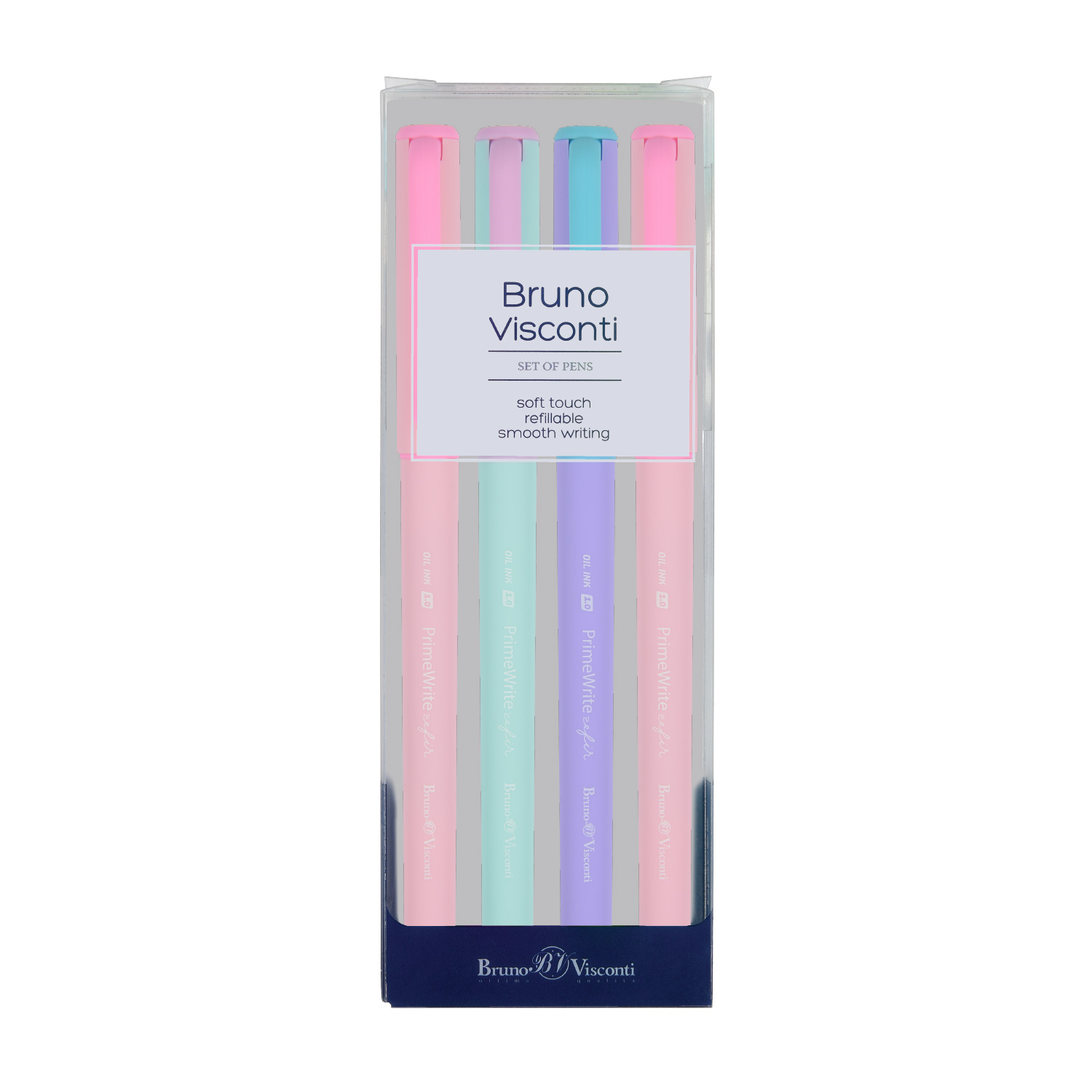 НАБОР ИЗ 4-Х РУЧЕК "PrimeWrite. Basic. Zefir" С ЧЕРНИЛАМИ НА МАСЛЯНОЙ НАБОР ИЗ 4-Х РУЧЕК "PrimeWrite. Basic. Zefir" С ЧЕРНИЛАМИ НА МАСЛЯНОЙ