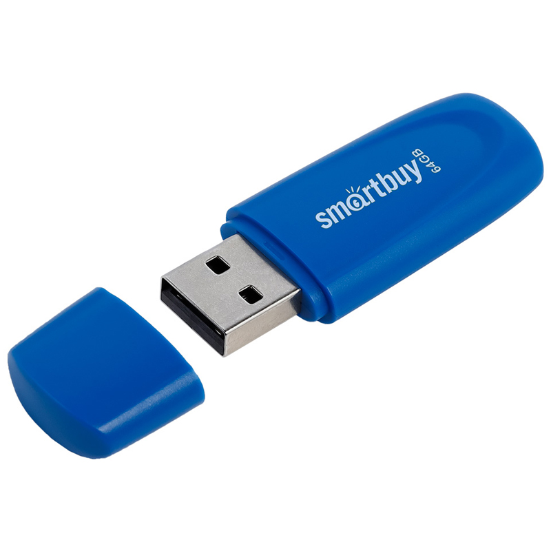 Память Smart Buy "Scout" 64GB, USB 2.0 Flash Drive, синий Память Smart Buy "Scout" 64GB, USB 2.0 Flash Drive, синий