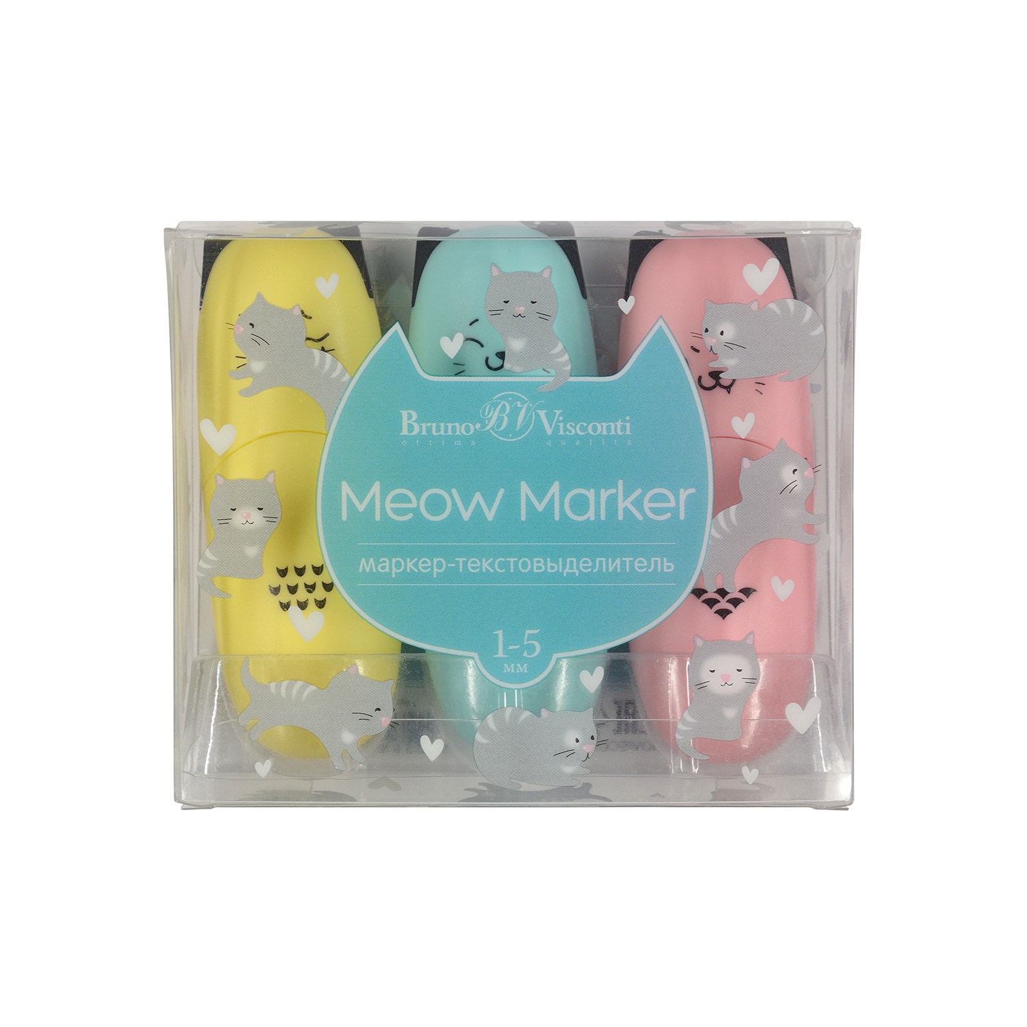 НАБОР ИЗ 3-х ТЕКСТОВЫДЕЛИТЕЛЕЙ "MEOW MARKER" ПАСТЕЛЬНЫЙ НАБОР ИЗ 3-х ТЕКСТОВЫДЕЛИТЕЛЕЙ "MEOW MARKER" ПАСТЕЛЬНЫЙ