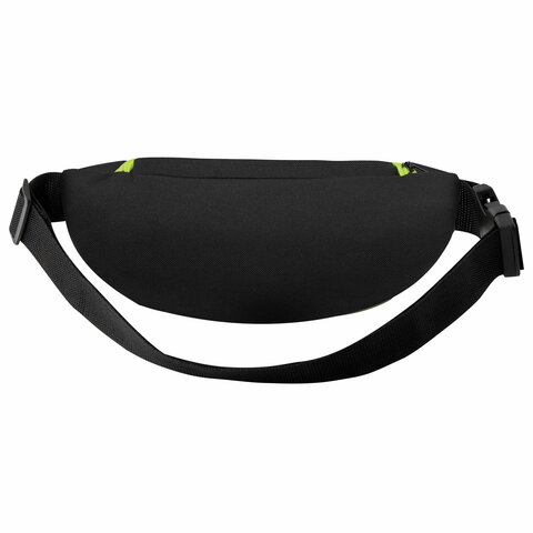 Сумка на пояс HEIKKI RIO (ХЕЙКИ), карман, регулируемый ремень, черная/салатовая, Сумка на пояс HEIKKI RIO (ХЕЙКИ), карман, регулируемый ремень, черная/салатовая,