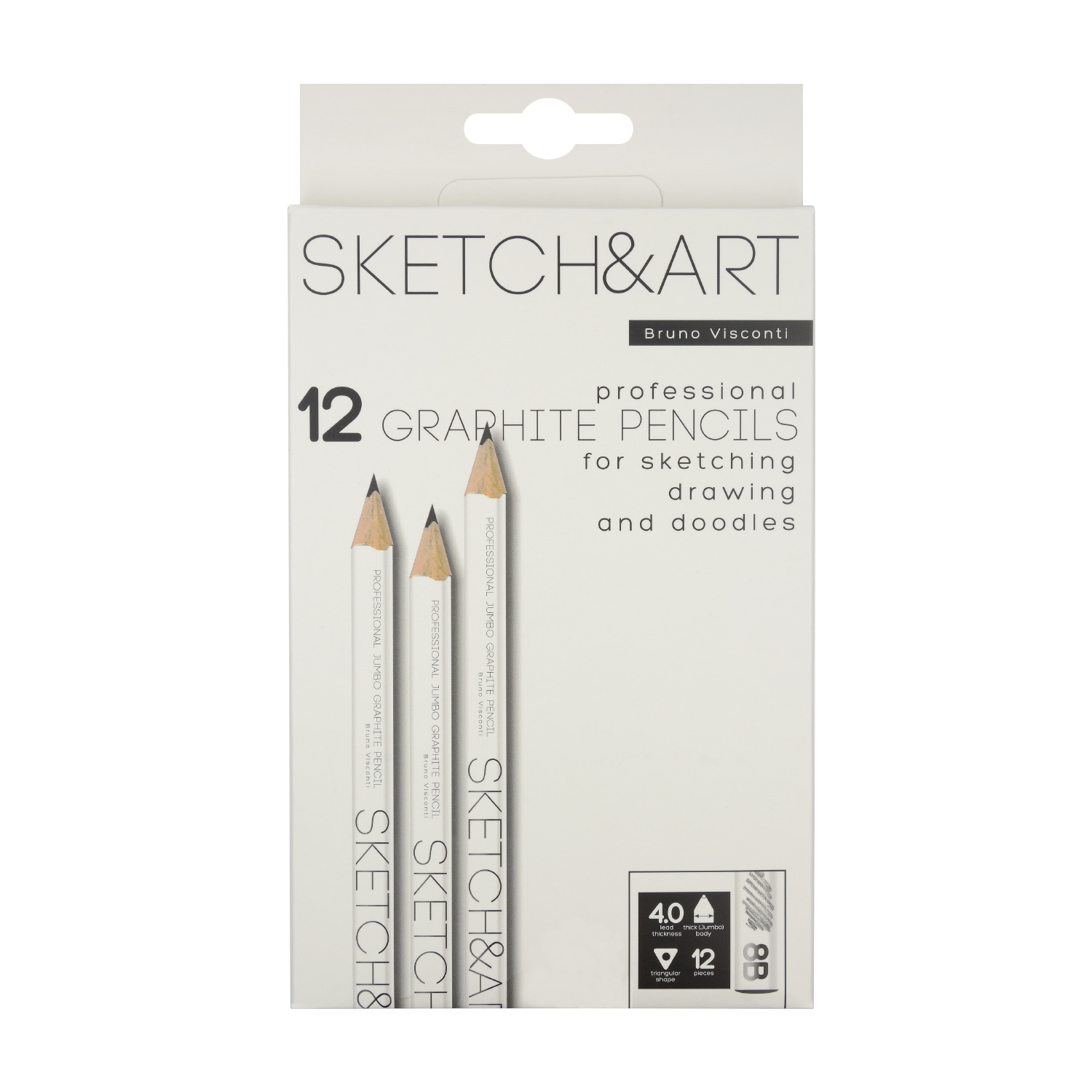 КАРАНДАШ ЧЕРНОГРАФИТОВЫЙ "Sketch&Art. Jumbo" 8В, 4 MM КАРАНДАШ ЧЕРНОГРАФИТОВЫЙ "Sketch&Art. Jumbo" 8В, 4 MM