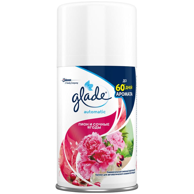 Сменный баллон для освежителя воздуха Glade Automatic "Пион и сочные Сменный баллон для освежителя воздуха Glade Automatic "Пион и сочные