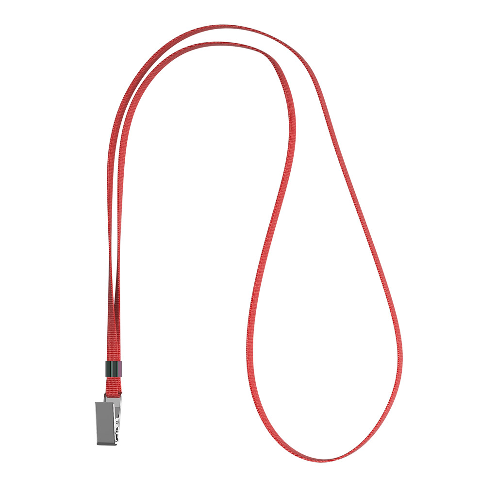 Лента для бейджа ErichKrause 42 см, металлический клип, красный (в пакете) Лента для бейджа ErichKrause 42 см, металлический клип, красный (в пакете)