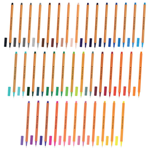 Ручки капиллярные (линеры) 40 ЦВЕТОВ, BRAUBERG "FINE 040",