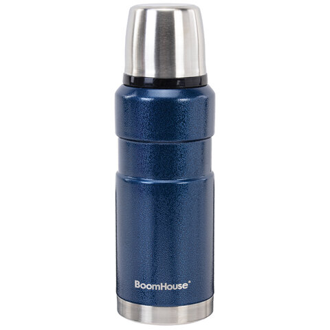 Термос 0,6 л, BOOMHOUSE (БумХаус) DARKBLUE, нержавеющая сталь SUS304, молотковая Термос 0,6 л, BOOMHOUSE (БумХаус) DARKBLUE, нержавеющая сталь SUS304, молотковая
