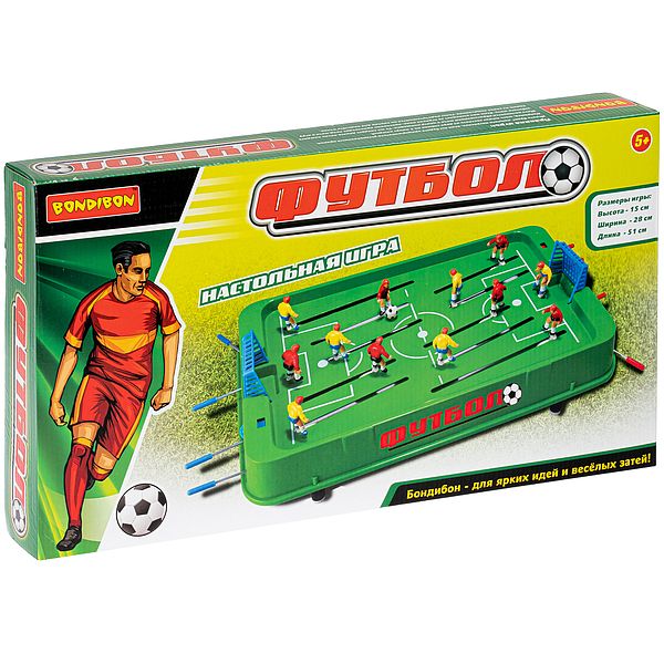 Настольная игра Bondibon Футбол, ВОХ 54x29x6см, арт. 0702 Настольная игра Bondibon Футбол, ВОХ 54x29x6см, арт. 0702