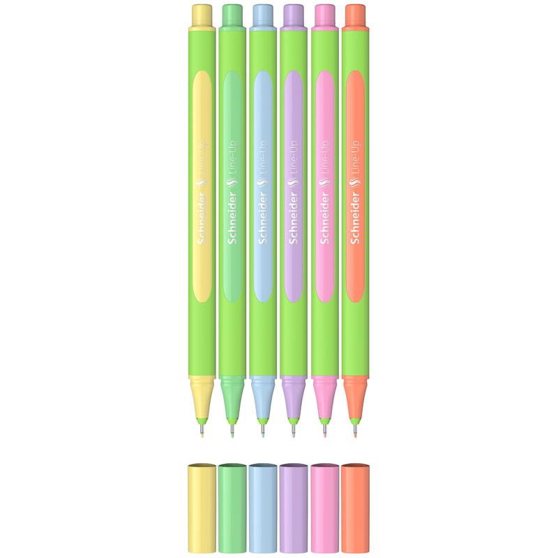 Набор капиллярных ручек Schneider "Line-Up Pastel" 06цв., 0,4мм,