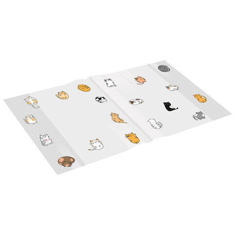 Обложки "CATS" для тетрадей и дневников, КОМПЛЕКТ 10 шт., ПЛОТНЫЕ,