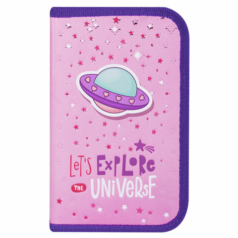 Пенал ЮНЛАНДИЯ, 1 отделение, металлизированный картон, конгрев, 19х11 см, Пенал ЮНЛАНДИЯ, 1 отделение, металлизированный картон, конгрев, 19х11 см,