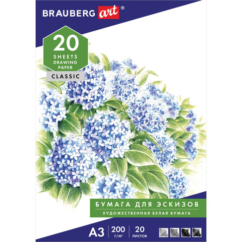 Папка для рисования БОЛЬШОГО ФОРМАТА А3, 20 л., 200 г/м2, BRAUBERG, 297х420 мм, Папка для рисования БОЛЬШОГО ФОРМАТА А3, 20 л., 200 г/м2, BRAUBERG, 297х420 мм,