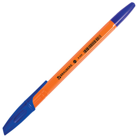 Ручка шариковая BRAUBERG "X-333 Orange", СИНЯЯ, корпус оранжевый, узел Ручка шариковая BRAUBERG "X-333 Orange", СИНЯЯ, корпус оранжевый, узел