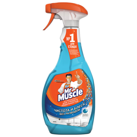 Средство для мытья стекол и зеркал 500 мл, МИСТЕР МУСКУЛ "После Средство для мытья стекол и зеркал 500 мл, МИСТЕР МУСКУЛ "После