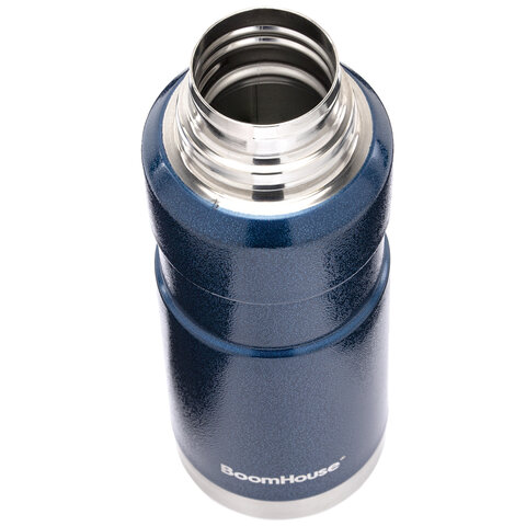 Термос 0,6 л, BOOMHOUSE (БумХаус) DARKBLUE, нержавеющая сталь SUS304, молотковая Термос 0,6 л, BOOMHOUSE (БумХаус) DARKBLUE, нержавеющая сталь SUS304, молотковая