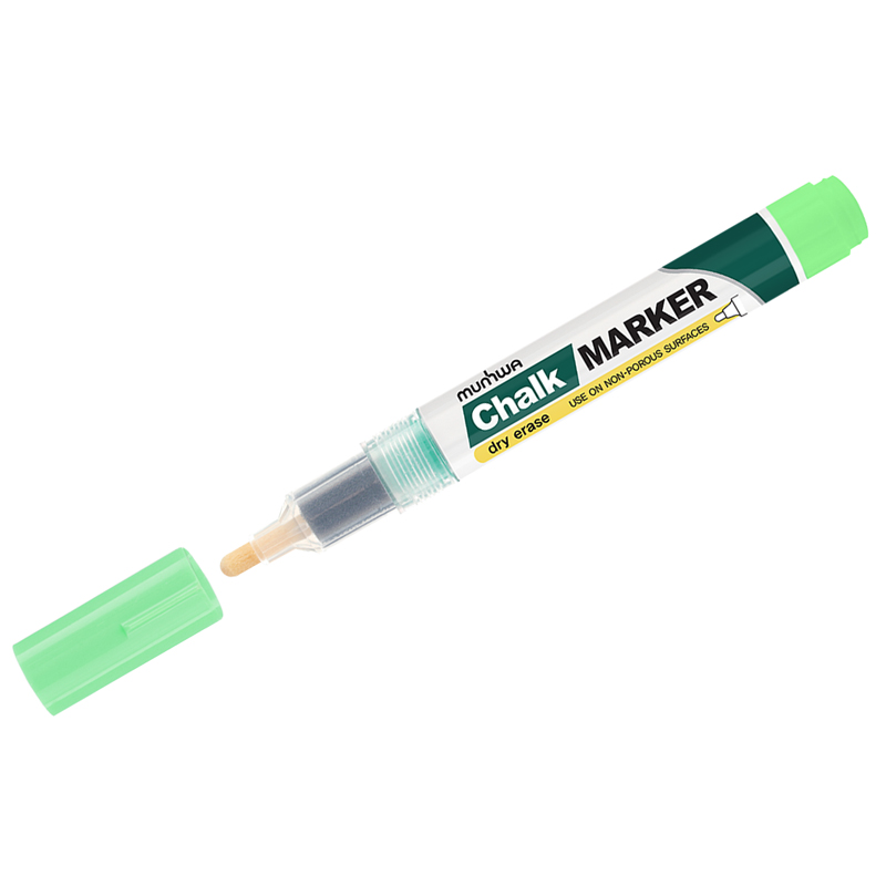 Маркер меловой MunHwa "Chalk Marker" зеленый, 3мм, спиртовая основа, Маркер меловой MunHwa "Chalk Marker" зеленый, 3мм, спиртовая основа,