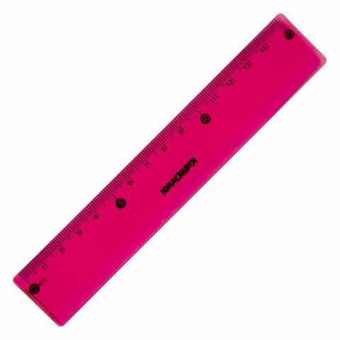 Линейка пластиковая 15 см ЮНЛАНДИЯ "Color", тонированная, ассорти,