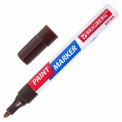 Маркер-краска лаковый EXTRA (paint marker) 4 мм, КОРИЧНЕВЫЙ, УЛУЧШЕННАЯ Маркер-краска лаковый EXTRA (paint marker) 4 мм, КОРИЧНЕВЫЙ, УЛУЧШЕННАЯ