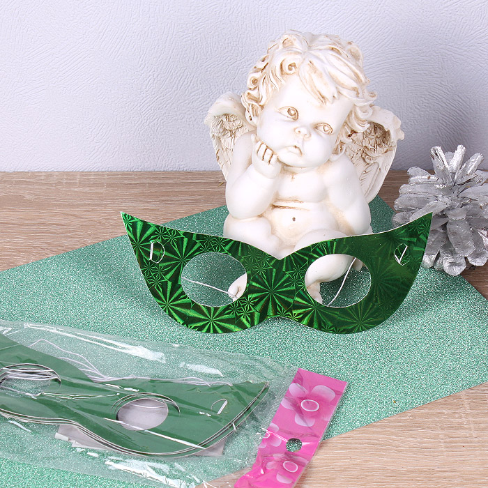 Набор масок карнавальных (10шт-16,5*3,5см) Набор масок карнавальных (10шт-16,5*3,5см)