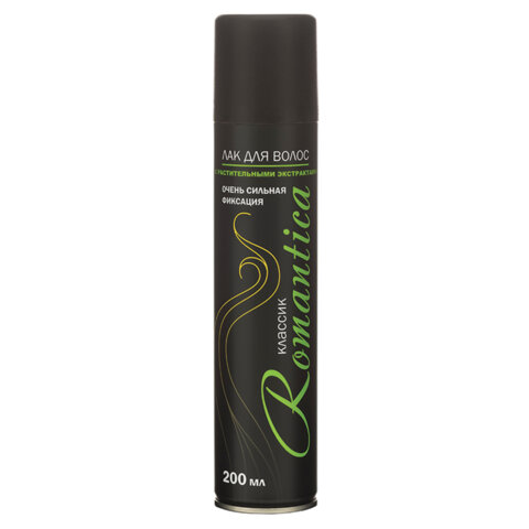Лак для волос 200 мл, РОМАНТИКА "Классик", очень сильная фиксация, Лак для волос 200 мл, РОМАНТИКА "Классик", очень сильная фиксация,