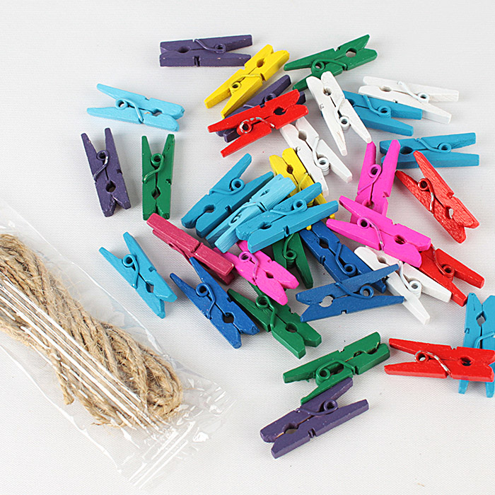 Прищепки декоративные деревянные 32шт/уп "Прищепка" (набор)