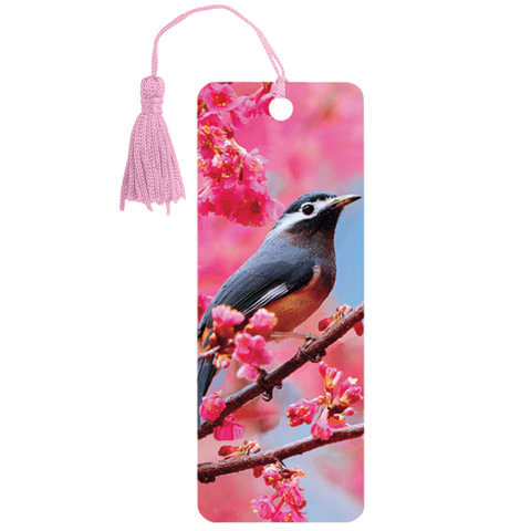 Закладка для книг 3D, BRAUBERG, объемная, "Птичка на ветке", с Закладка для книг 3D, BRAUBERG, объемная, "Птичка на ветке", с