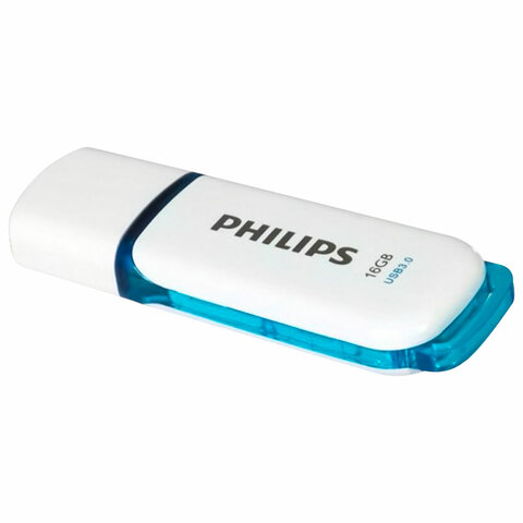 Флеш-диск 16 GB PHILIPS SNOW, разъем USB 3.0, синий, FM16FD75B/97 Флеш-диск 16 GB PHILIPS SNOW, разъем USB 3.0, синий, FM16FD75B/97