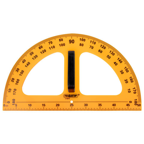 Транспортир 50 см, 180 градусов, пластиковый, для классной доски, с держателем,