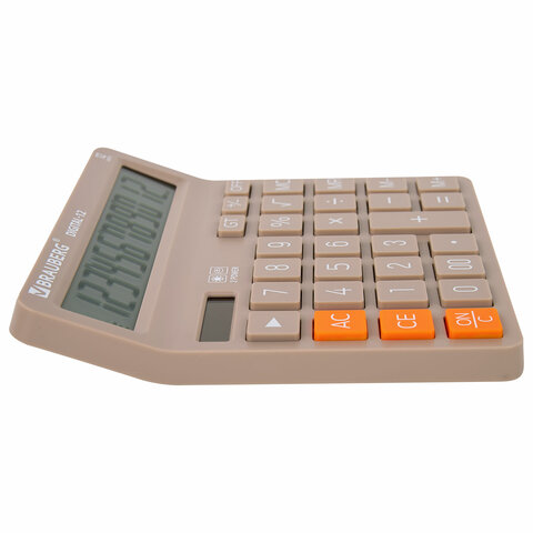 Калькулятор настольный BRAUBERG DIGITAL-12-BG (151х152 мм), 12 разрядов, двойное